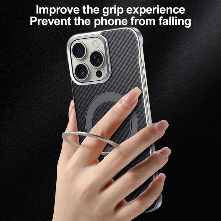 For iPhone 16 Pro SULADA Kevlar Texture MagSafe Magnetic Holder Phone Case(Purple) - free shipping - PMC TechLife - Order now!