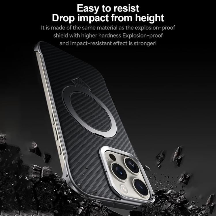 For iPhone 16 Plus SULADA Kevlar Texture MagSafe Magnetic Holder Phone Case(Purple) - iPhone 16 Plus Cases by SULADA | Online Shopping South Africa | PMC TechLife | Buy Now Pay Later Mobicred