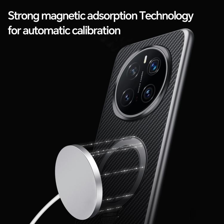 For Honor Magic7 Pro SULADA Kevlar Texture MagSafe Magnetic Holder Phone Case(Black) - Honor Cases by SULADA | Online Shopping South Africa | PMC TechLife | Buy Now Pay Later Mobicred