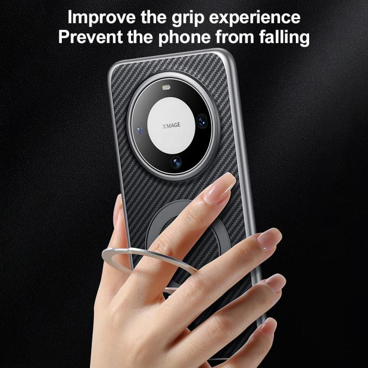 For Huawei Mate 60 Pro / Mate 60 Pro+ SULADA Kevlar Texture MagSafe Magnetic Holder Phone Case(Brown) - Huawei Cases by SULADA | Online Shopping South Africa | PMC TechLife | Buy Now Pay Later Mobicred