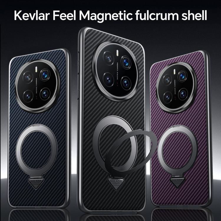 For Huawei Mate 60 SULADA Kevlar Texture MagSafe Magnetic Holder Phone Case(Purple) - free shipping - PMC TechLife - Order now!