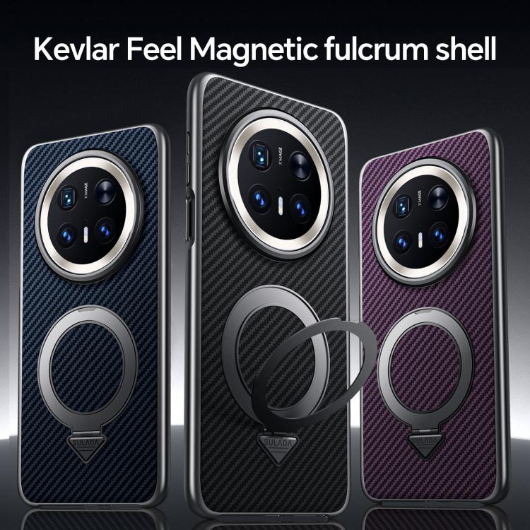 For Huawei Mate 70 SULADA Kevlar Texture MagSafe Magnetic Holder Phone Case(Purple) - Huawei Cases by SULADA | Online Shopping South Africa | PMC TechLife | Buy Now Pay Later Mobicred