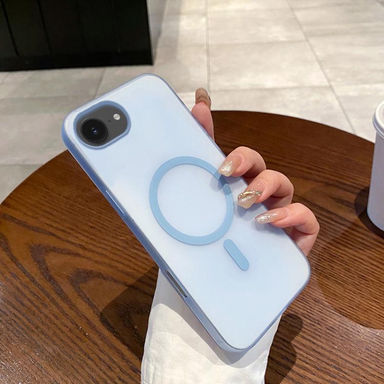 For iPhone 16e Ice Fog MagSafe PC Phone Case(Transparent Blue) - iPhone 16e Cases by PMC TechLife | Online Shopping South Africa | PMC TechLife | Buy Now Pay Later Mobicred