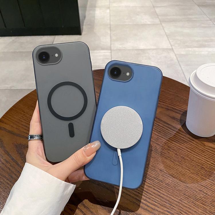 For iPhone 16e Ice Fog MagSafe PC Phone Case(Transparent Blue) - iPhone 16e Cases by PMC TechLife | Online Shopping South Africa | PMC TechLife | Buy Now Pay Later Mobicred