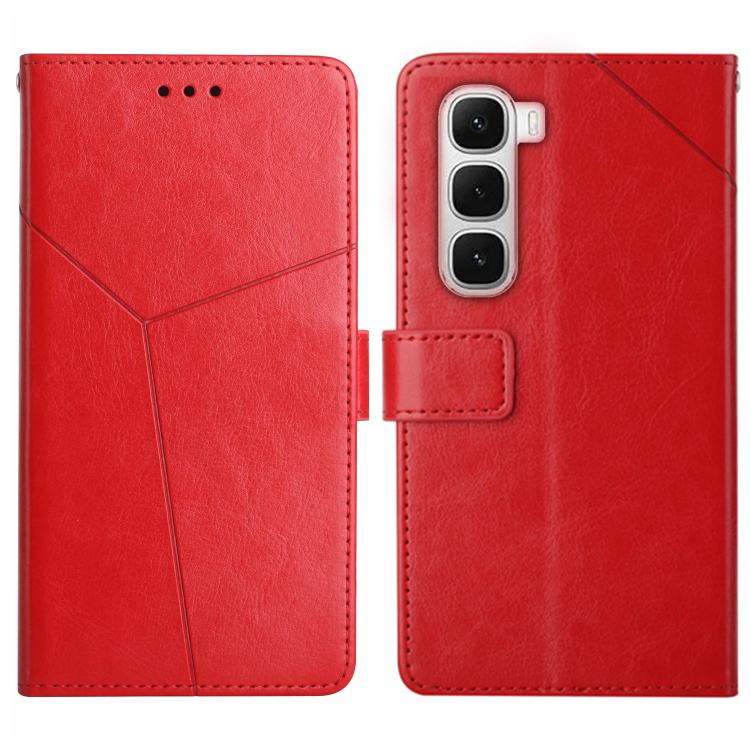 For Infinix Hot 60 Pro+ 4G Y-shaped Pattern Flip Leather Phone Case(Red) - free shipping - PMC TechLife - Order now!