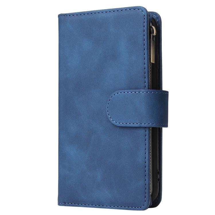 For iPhone 16e Multifunctional Multi-Card Wallet Phone Leather Case(Dark Blue) - iPhone 16e Cases by PMC TechLife | Online Shopping South Africa | PMC TechLife | Buy Now Pay Later Mobicred
