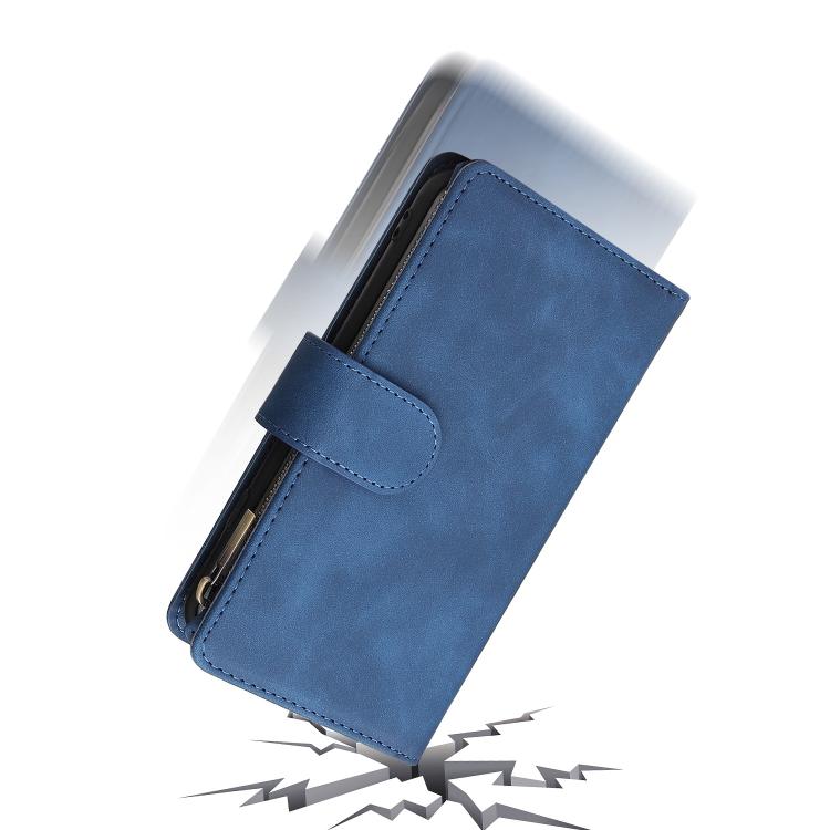 For iPhone 16e Multifunctional Multi-Card Wallet Phone Leather Case(Dark Blue) - iPhone 16e Cases by PMC TechLife | Online Shopping South Africa | PMC TechLife | Buy Now Pay Later Mobicred