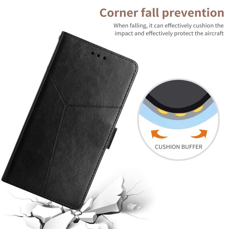 For Tecno Spark 40 4G Y-shaped Pattern Flip Leather Phone Case(Black) - free shipping - PMC TechLife - Order now!