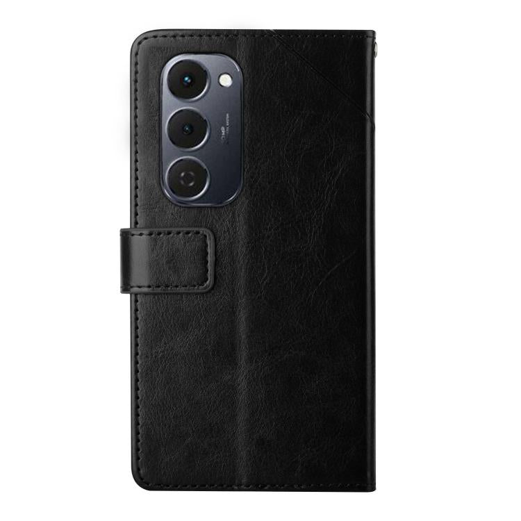 For Tecno Spark 40 Pro+ 4G Y-shaped Pattern Flip Leather Phone Case(Black) - free shipping - PMC TechLife - Order now!