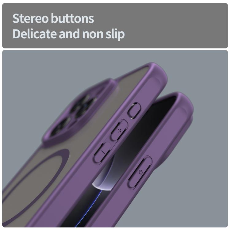 For iPhone 16e Fan Dun Series TPU Hybrid PC Frosted Magsafe Phone Case(Purple) - iPhone 16e Cases by PMC TechLife | Online Shopping South Africa | PMC TechLife | Buy Now Pay Later Mobicred