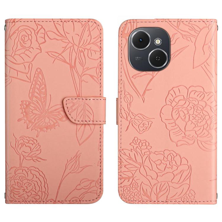 For Tecno Spark 40C Skin Feel Butterfly Embossed Flip Leather Phone Case(Pink) - free shipping - PMC TechLife - Order now!