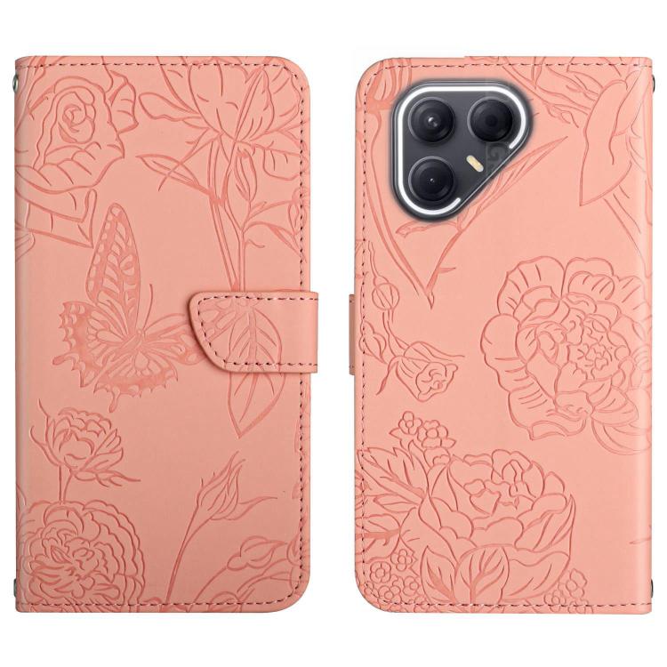 For Tecno Pova 7 5G Skin Feel Butterfly Embossed Flip Leather Phone Case(Pink) - free shipping - PMC TechLife - Order now!