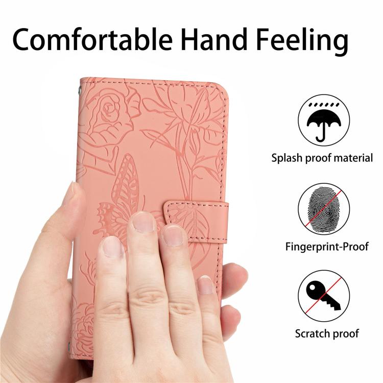 For Tecno Pova 7 5G Skin Feel Butterfly Embossed Flip Leather Phone Case(Pink) - free shipping - PMC TechLife - Order now!