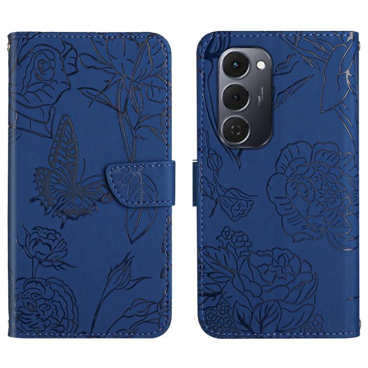 For Tecno Spark 40 Pro+ 4G Skin Feel Butterfly Embossed Flip Leather Phone Case(Blue) - free shipping - PMC TechLife - Order now!