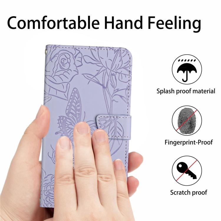 For Tecno Spark 40 4G Skin Feel Butterfly Embossed Flip Leather Phone Case(Purple) - free shipping - PMC TechLife - Order now!