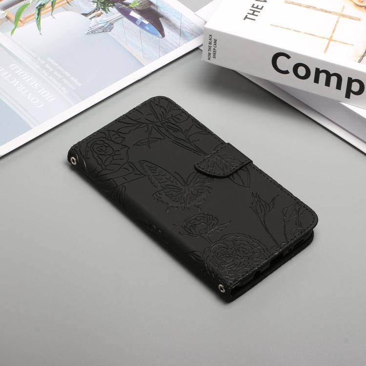 For Tecno Spark 40 4G Skin Feel Butterfly Embossed Flip Leather Phone Case(Black) - free shipping - PMC TechLife - Order now!