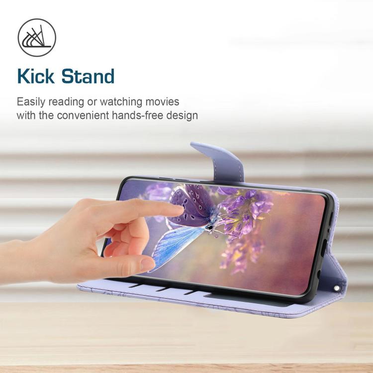 For Tecno Pova 7 4G Skin Feel Butterfly Embossed Flip Leather Phone Case(Purple) - free shipping - PMC TechLife - Order now!