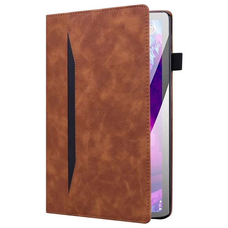 For Tecno Megapad 11 2024 Splicing Shockproof Leather Tablet Case(Brown) - Others by PMC TechLife | Online Shopping South Africa | PMC TechLife | Buy Now Pay Later Mobicred