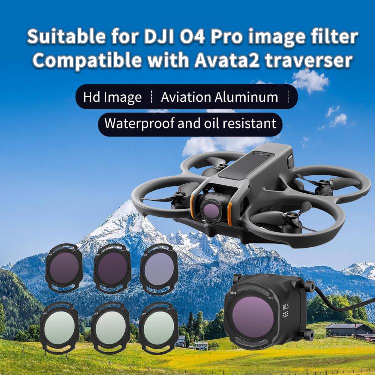 For DJI O4 Air Unit Pro / Avata 2 JSR YB Series Camera Lens Filter, Filter:6 in 1 ND8-64 UV CPL - free shipping - PMC TechLife - Order now!
