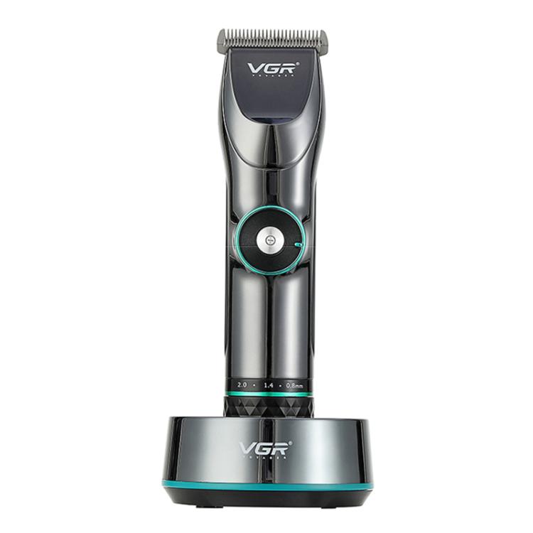 VGR V-256 5-gear Fine-tuning Digital Display USB Hair Clipper with Holder(Black) - free shipping - PMC TechLife - Order now!