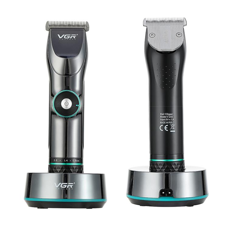 VGR V-256 5-gear Fine-tuning Digital Display USB Hair Clipper with Holder(Black) - free shipping - PMC TechLife - Order now!