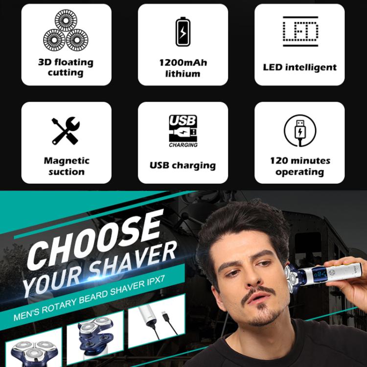 VGR V-328 3D Floating Cutting Blade IPX7 Electric Shaver(Black) - free shipping - PMC TechLife - Order now!