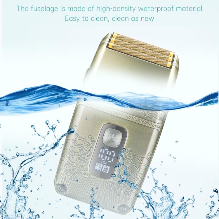 VGR V-335 Retro Digital Display IPX6 Electric Shaver(Gold) - free shipping - PMC TechLife - Order now!