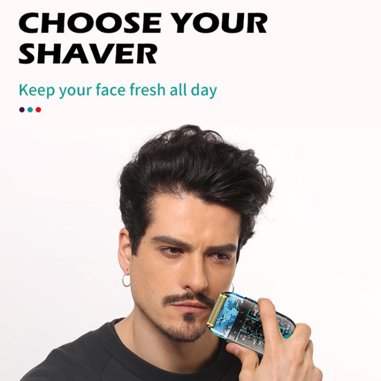 VGR V-352 Double Cutter Head Portable Electric Foil Shaver(Transparent Black) - free shipping - PMC TechLife - Order now!