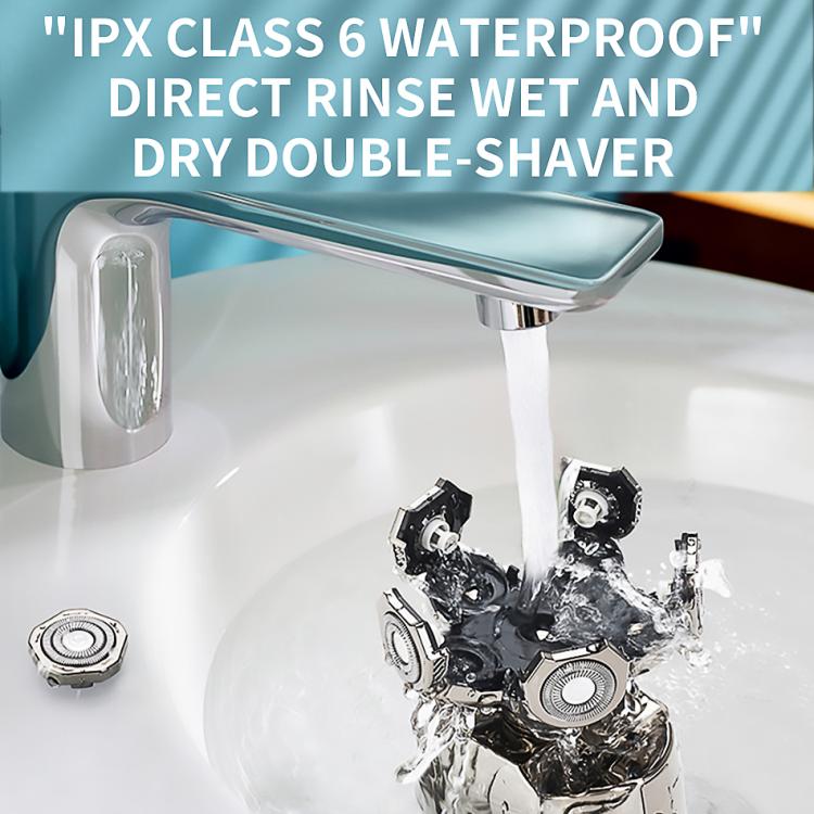 VGR V-395 Six Cuttter Heads IPX6 Electric Shaver(Silver) - free shipping - PMC TechLife - Order now!