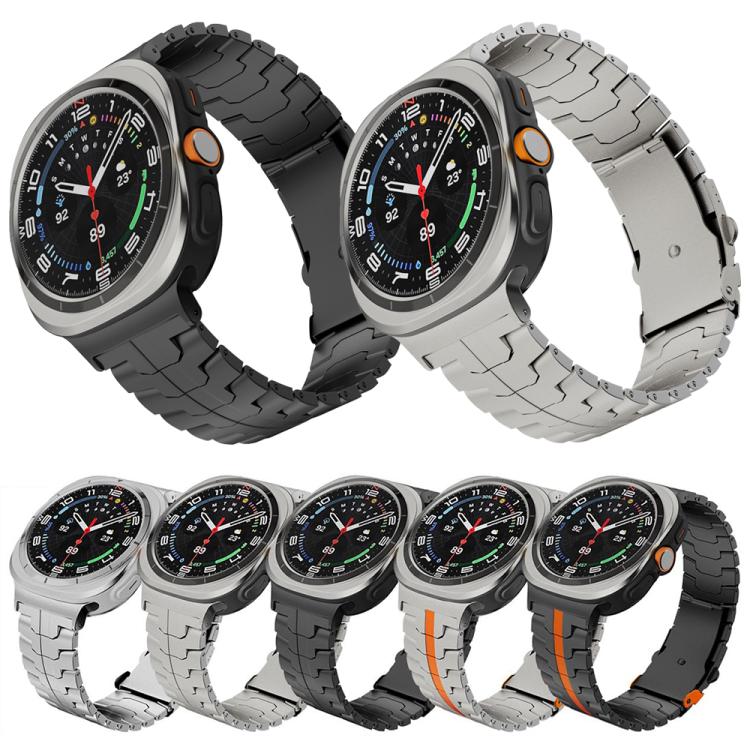 For Samsung Galaxy Watch Ultra 47mm Split Safety Buckle Titanium Alloy Watch Band(Silver) - free shipping - PMC TechLife - Order now!