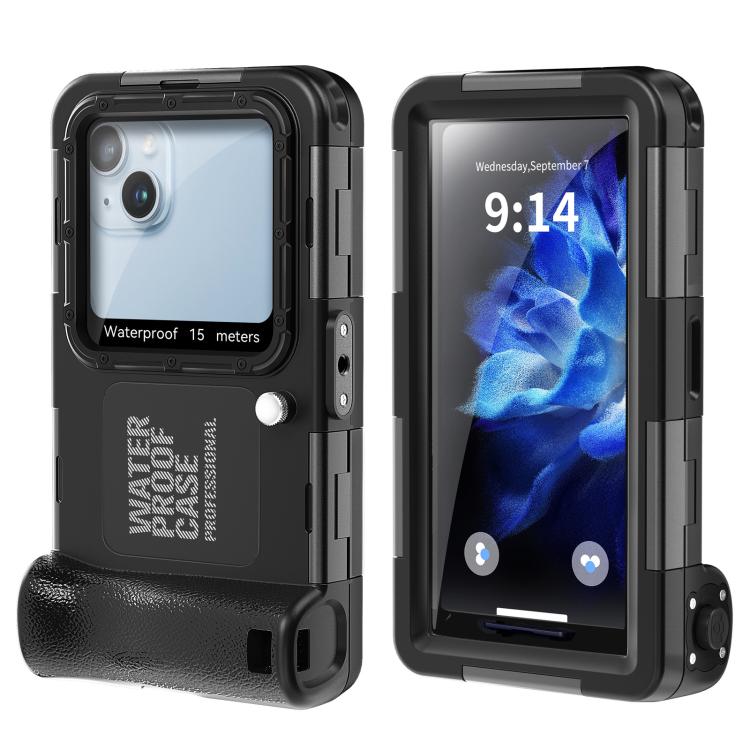 RedPepper 4th Generation Diving Protective Case for iPhone, Waterproof depth: 15m(Black) - Waterproof Bag by RedPepper | Online Shopping South Africa | PMc TechLife | Buy Now Pay Later Mobicred