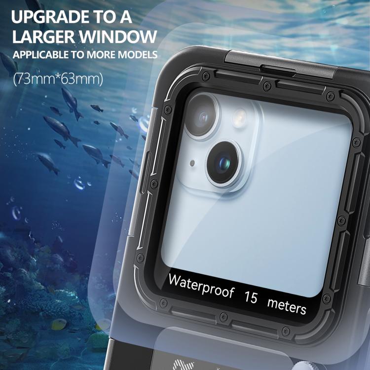 RedPepper 4th Generation Diving Protective Case for iPhone, Waterproof depth: 15m(Black) - Waterproof Bag by RedPepper | Online Shopping South Africa | PMc TechLife | Buy Now Pay Later Mobicred