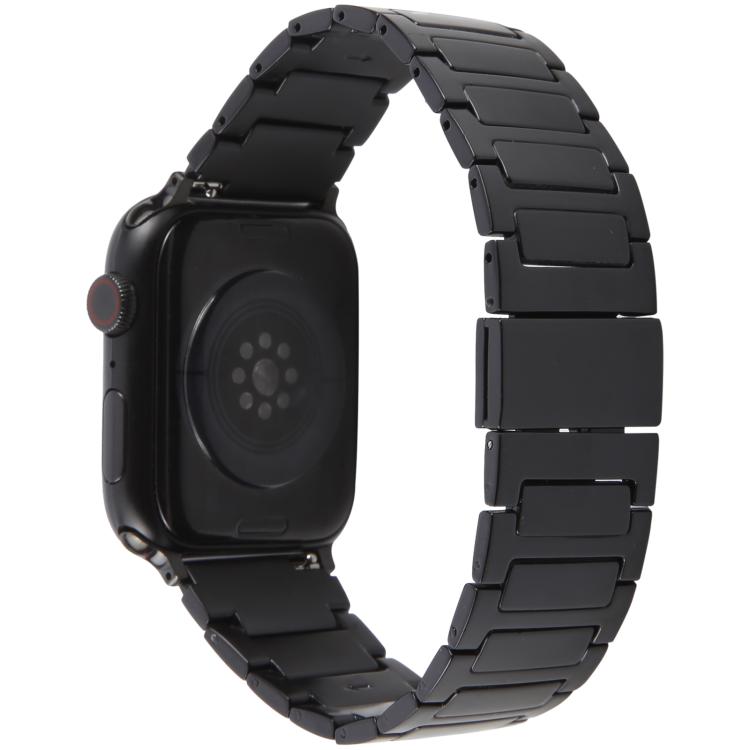 For Apple Watch 42mm / 41mm / 40mm / 38mm I-Shaped Folding Magnetic Buckle Metal Watch Band(Black) - free shipping - PMc TechLife - Order now!