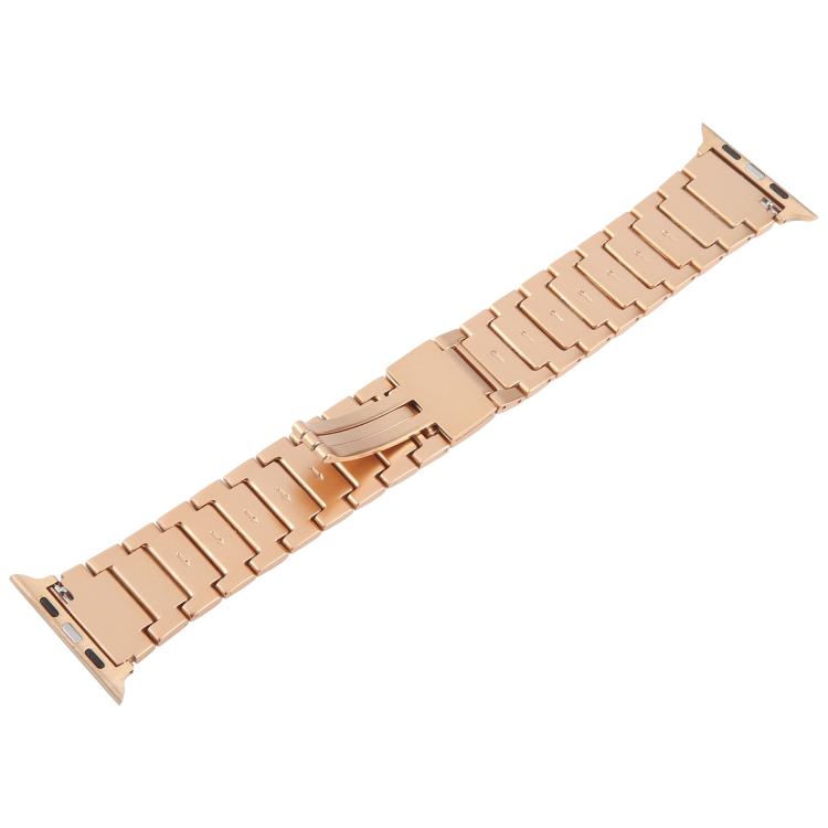 For Apple Watch 42mm / 41mm / 40mm / 38mm I-Shaped Folding Magnetic Buckle Metal Watch Band(Rose Gold) - free shipping - PMc TechLife - Order now!