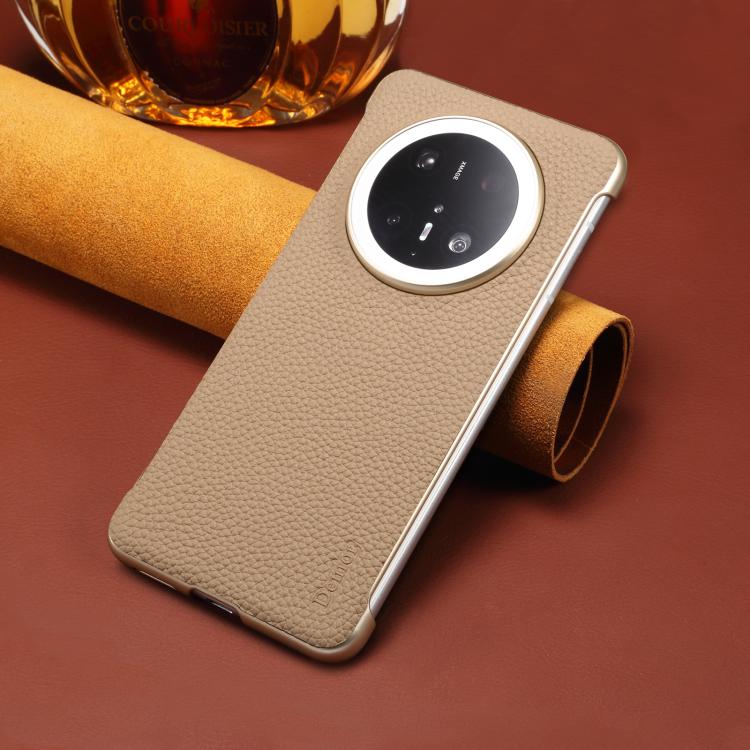 For Huawei Mate 70 Denior A20 Genuine Leather Litchi Texture MagSafe Frameless Phone Case(Khaki) - free shipping - PMc TechLife - Order now!