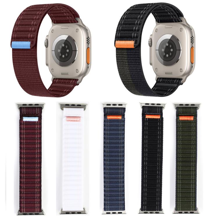 For Apple Watch 46mm / 49mm / 45mm / 44mm Kalebol Ocean Wave Nylon Strap(Army Green) - Watch Bands by Kalebol | Online Shopping South Africa | PMC TechLife | Buy Now Pay Later Mobicred