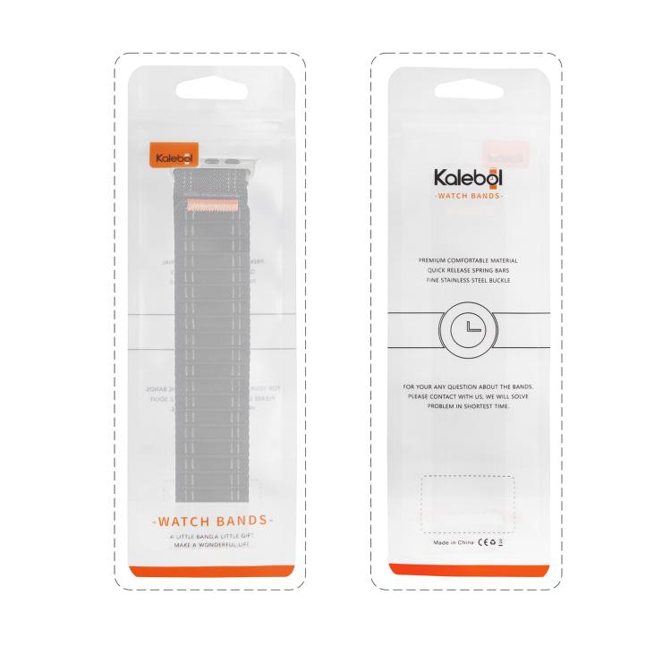 For Apple Watch 46mm / 49mm / 45mm / 44mm Kalebol Ocean Wave Nylon Strap(Army Green) - Watch Bands by Kalebol | Online Shopping South Africa | PMC TechLife | Buy Now Pay Later Mobicred