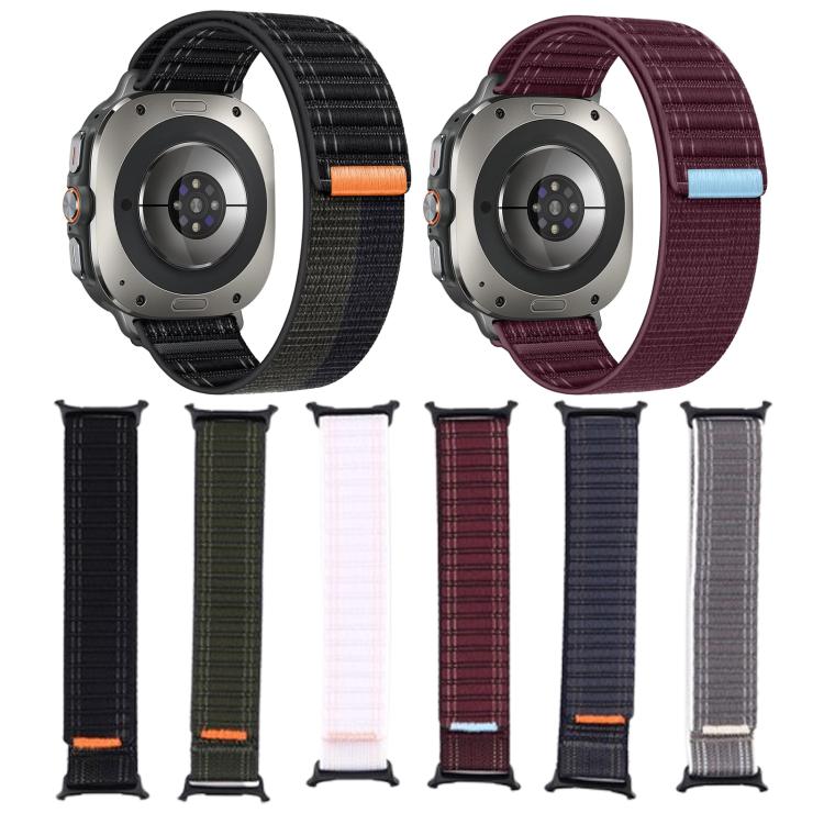 For Samsung Galaxy Watch Ultra 47mm / Ultra 2025 Kalebol Hook and Loop Fastener Nylon Strap(Wine Red) - free shipping - PMC TechLife - Order now!