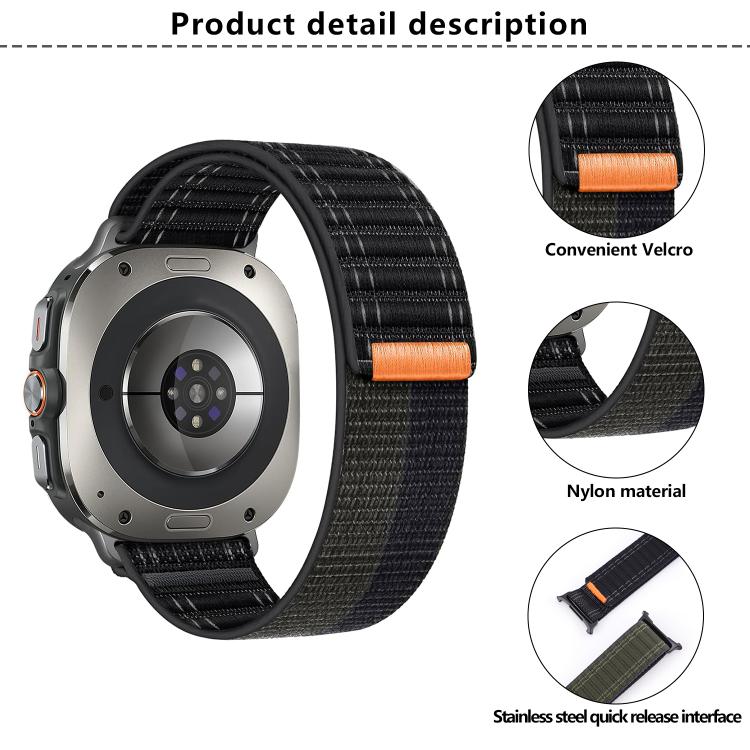 For Samsung Galaxy Watch Ultra 47mm / Ultra 2025 Kalebol Hook and Loop Fastener Nylon Strap(Grey) - free shipping - PMC TechLife - Order now!
