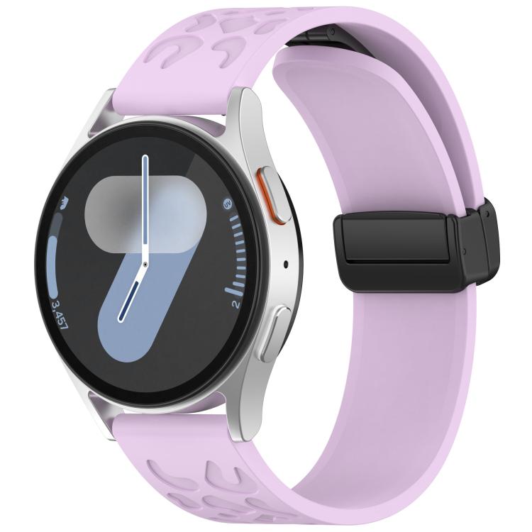 18mm Kalebol Universal Leopard Print Magnetic Folding Buckle Silicone Strap(Purple) - free shipping - PMc TechLife - Order now!