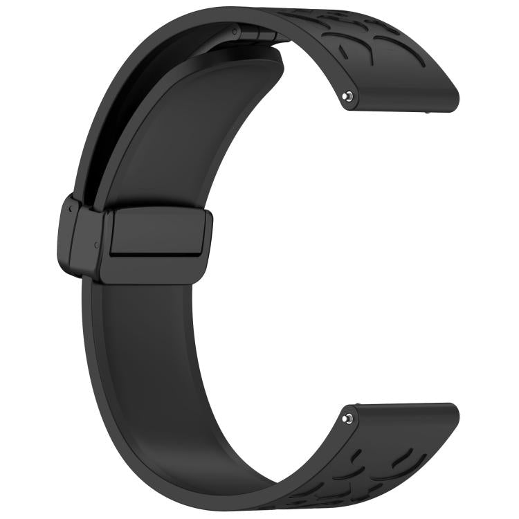 20mm Kalebol Universal Leopard Print Magnetic Folding Buckle Silicone Strap(Black) - free shipping - PMc TechLife - Order now!