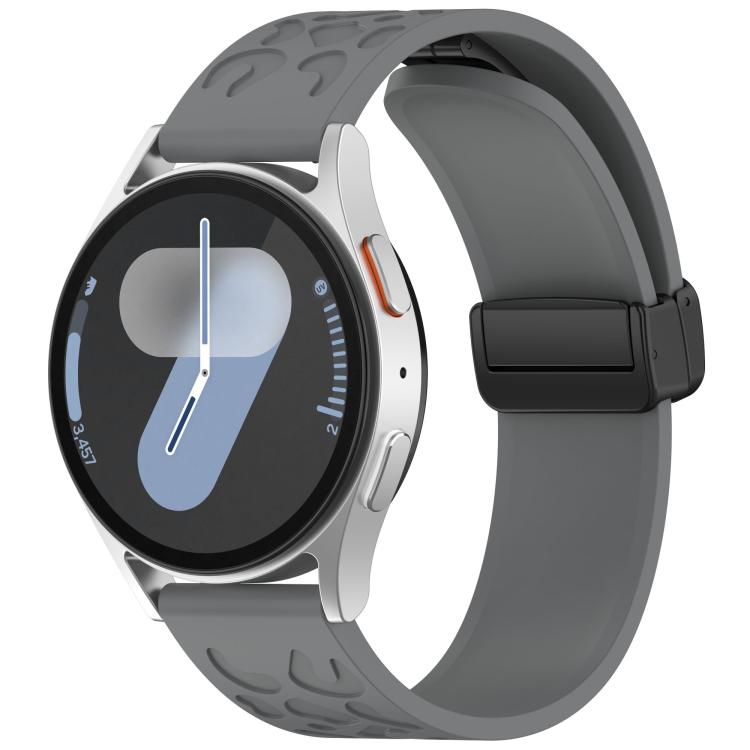 20mm Kalebol Universal Leopard Print Magnetic Folding Buckle Silicone Strap(Space Grey) - free shipping - PMc TechLife - Order now!