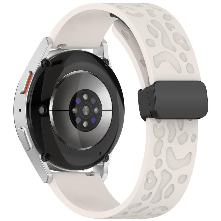 22mm Kalebol Universal Leopard Print Magnetic Folding Buckle Silicone Strap(Starlight) - 22mm Bands by Kalebol | Online Shopping South Africa | PMc TechLife | Buy Now Pay Later Mobicred