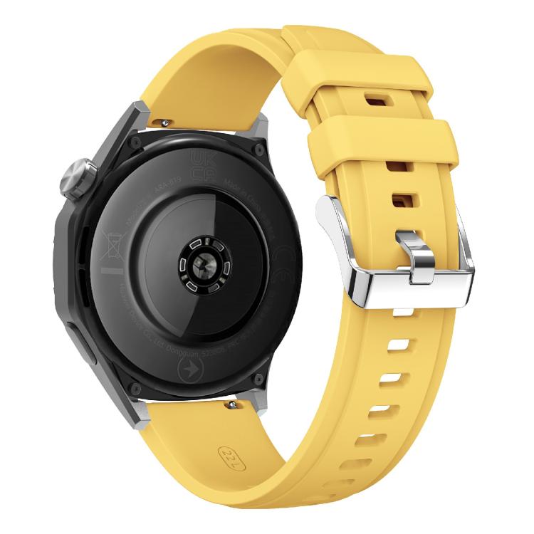 Kalebol 22mm Universal Silicone Watch Strap(Yellow) - 22mm Bands by Kalebol | Online Shopping South Africa | PMc TechLife | Buy Now Pay Later Mobicred