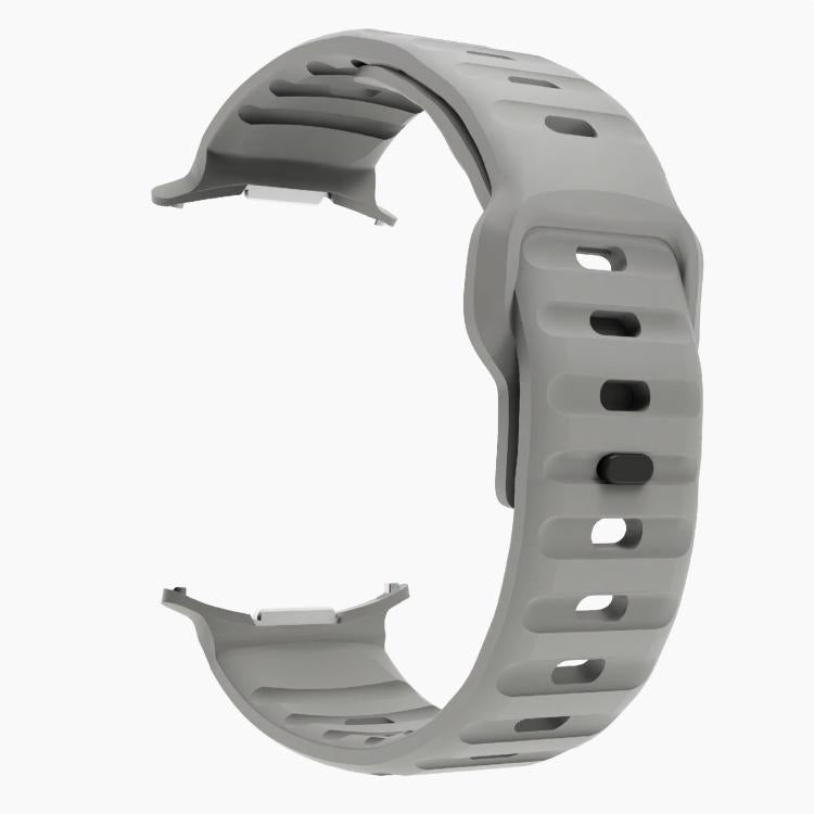 For Samsung Galaxy Watch Ultra 47mm / Ultra 2025 Kalebol Wave Reverse Buckle Silicone Strap(Light Grey) - free shipping - PMC TechLife - Order now!