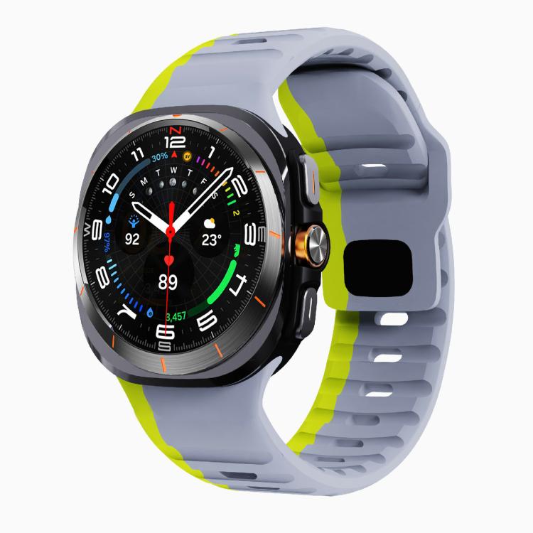 For Samsung Galaxy Watch Ultra 47mm / Ultra 2025 Kalebol Wave Reverse Buckle Silicone Strap(Wild Path Grey Green) - free shipping - PMC TechLife - Order now!