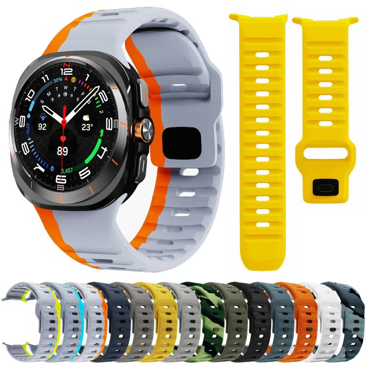 For Samsung Galaxy Watch Ultra 47mm / Ultra 2025 Kalebol Wave Reverse Buckle Silicone Strap(Light Grey) - free shipping - PMC TechLife - Order now!