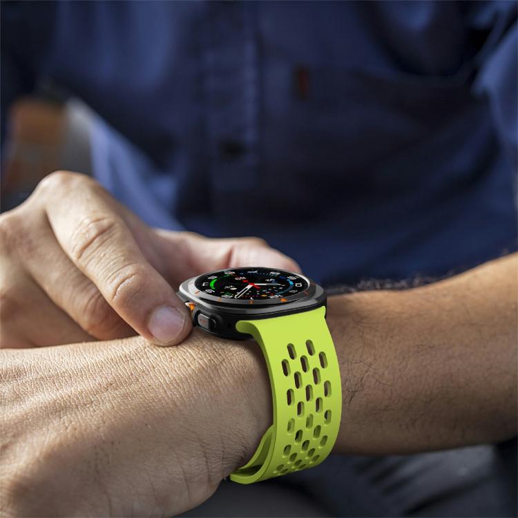 For Samsung Galaxy Watch Ultra 47mm / Ultra 2025 Kalebol Mesh Magnetic Silicone Watch Strap(Fluorescent Green) - free shipping - PMC TechLife - Order now!