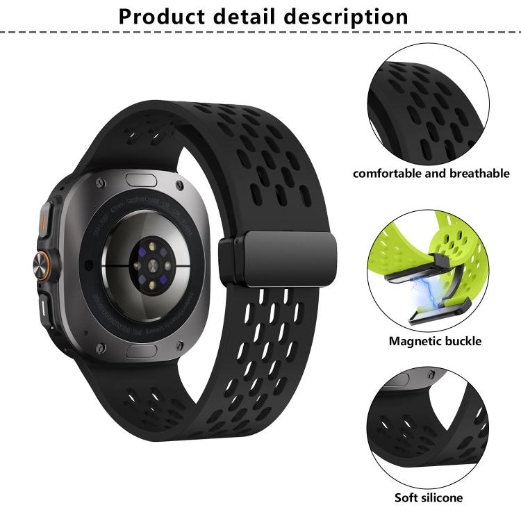 For Samsung Galaxy Watch Ultra 47mm / Ultra 2025 Kalebol Mesh Magnetic Silicone Watch Strap(White) - free shipping - PMC TechLife - Order now!
