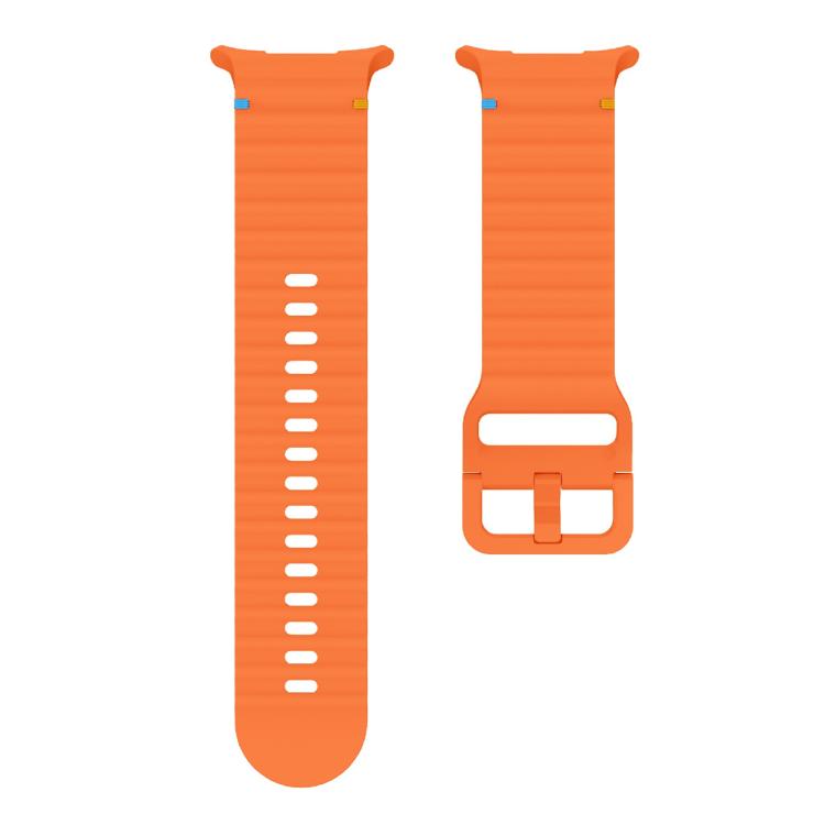 For Samsung Galaxy Watch Ultra 47mm / Ultra 2025 Kalebol Wave Stitching Silicone Strap(Orange) - free shipping - PMC TechLife - Order now!